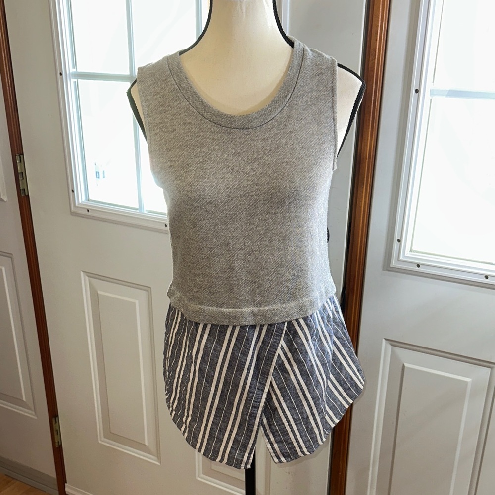Sunday in Brooklyn Gray and Blue Women's Tank Top